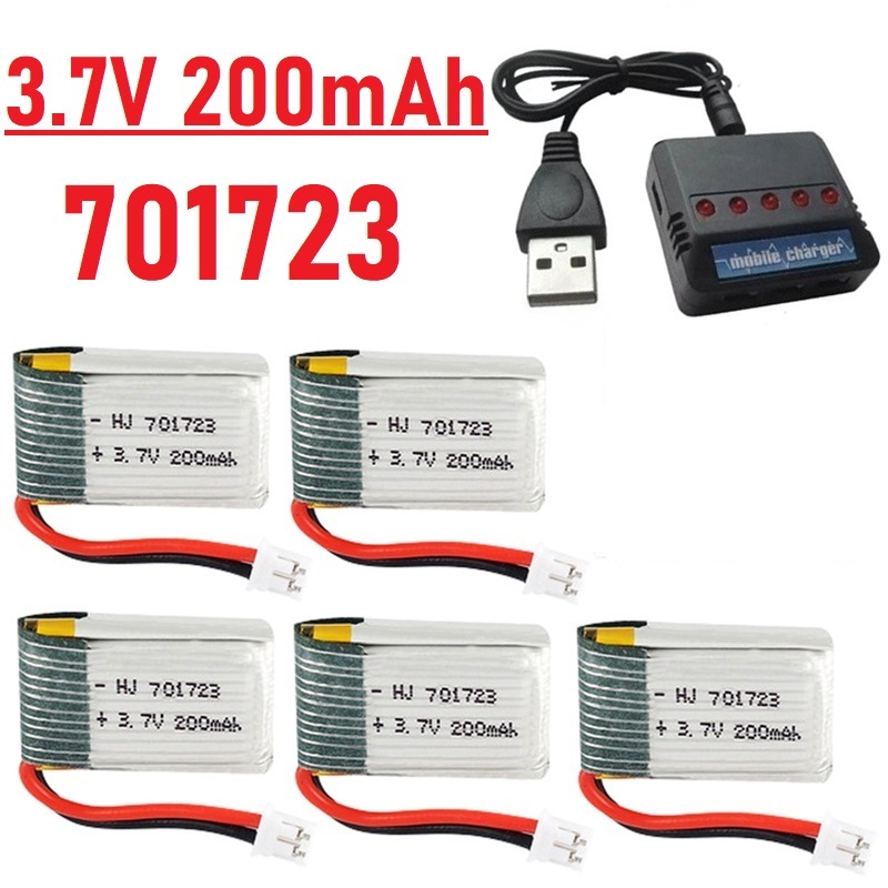Eachine Drone E010 - Batterie améliorée 3.7V 200mAh avec chargeur